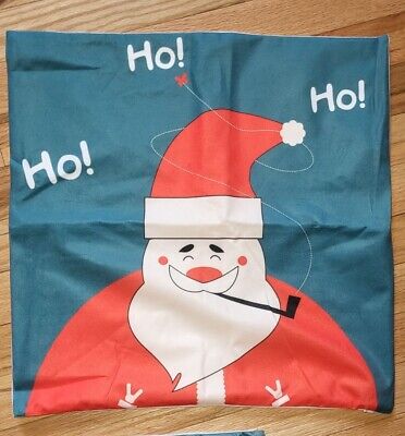 Lot of 3 Decorative Christmas Pillow Covers 17" x 17.5" Santa Elf Snowman New 4