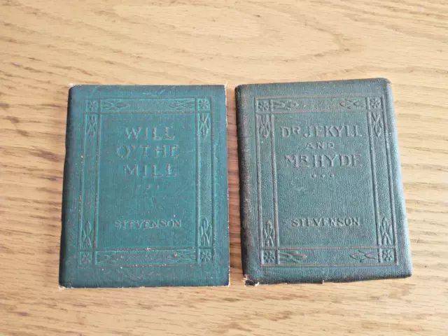 Two Vintage Little Leather Library Books by Robert Louis Stevenson