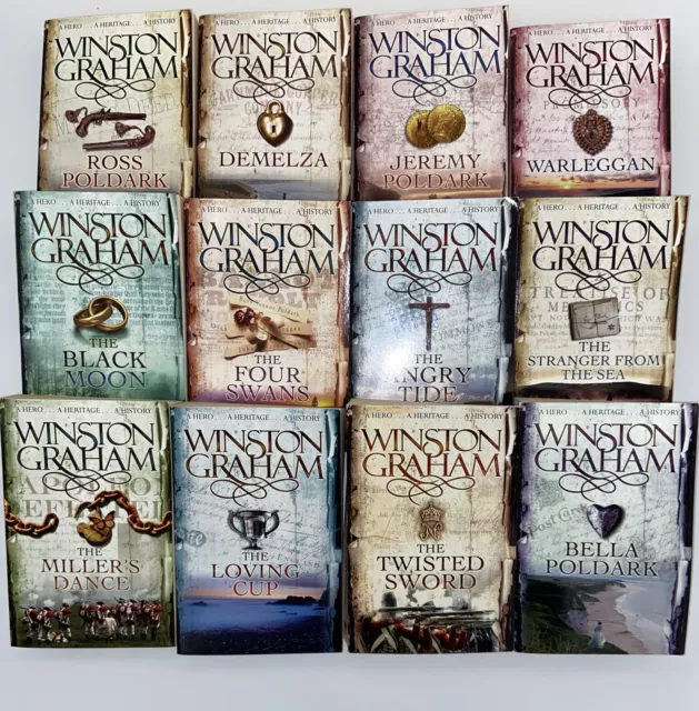 Poldark Winston Graham Complete Series 1-12 Trade Paperback Historical Fiction