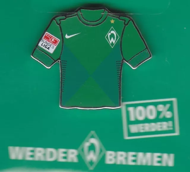 Werder Bremen  Pin / Pins: Trikot Pin - grün - ohne Sponsor - mit BL Patch