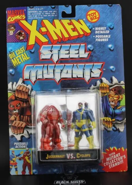 1994 TOYBIZ MARVEL X-MEN STEEL MUTANTS Juggernaut Vs. Cyclops Die Cast