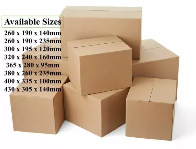Brown Mailing Box Shipping Carton A4 A5 Small Medium Large Cardboard Mailer