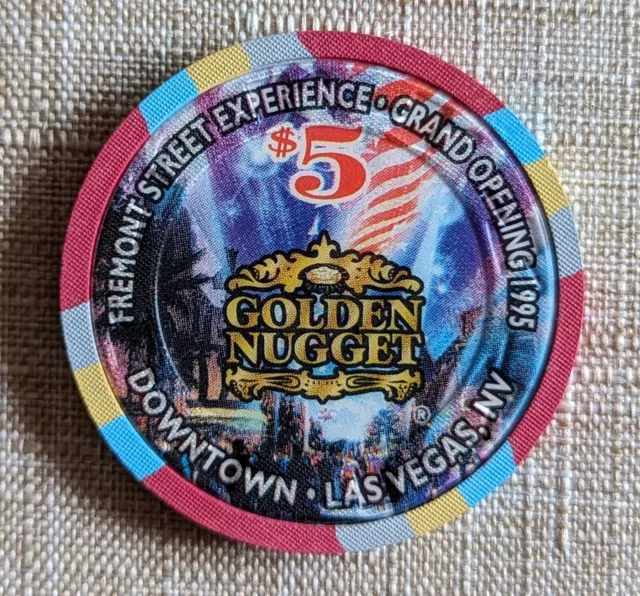 Golden Nugget Las Vegas Hotel and Casino $5 Fremont St Grand Opening 1995