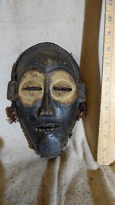 Chokwe Mask with Woven Headdress — Great Details — Authentic Carved African Art