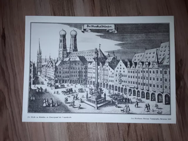 Historische Stadtansicht München Matthaeus Merian 1653