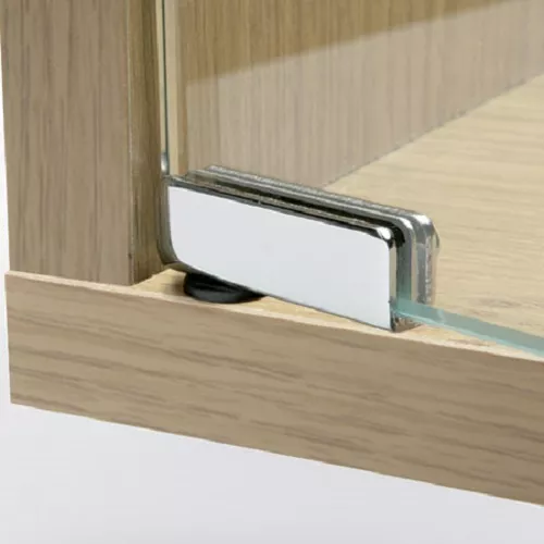 110º Glass Door Hinge Kit  includes Hinges/ Finger Pull & Magnetic Catch