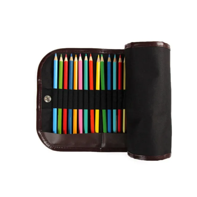 Estuche enrollable para lápices de colores estuche envolvente soporte lona bolsa de almacenamiento