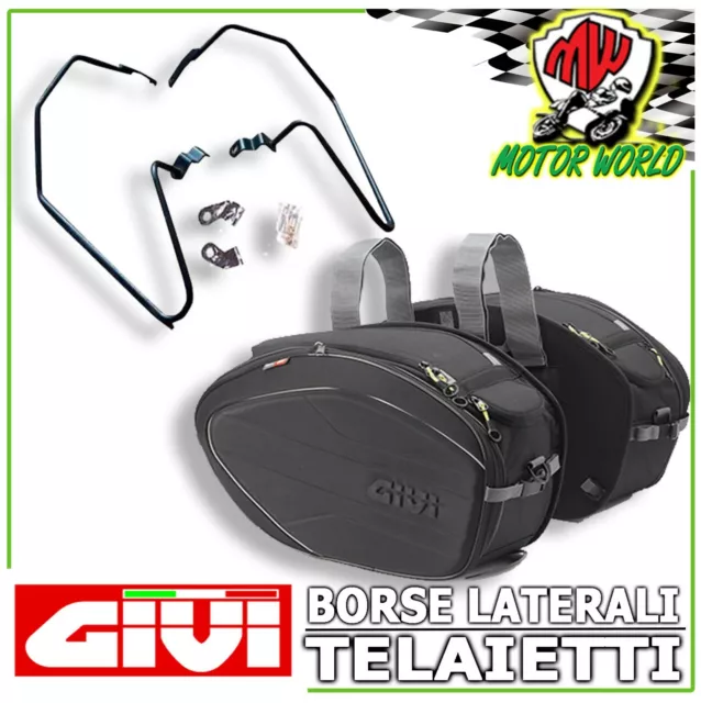 Givi Borse Laterali Ea100B + Telaio + Kit Fissaggio Yamaha Mt-07 2016 2017