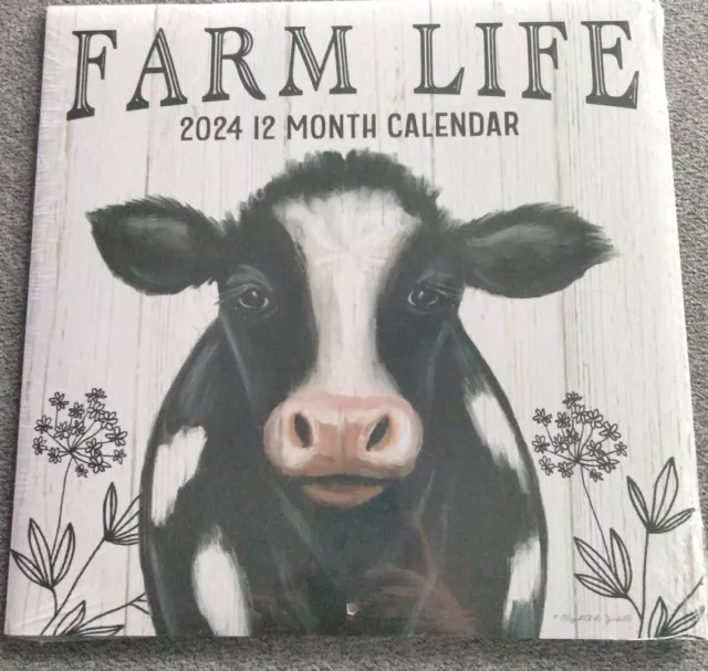 NIP 12M CALENDAR 2024 Farm Life Crafts Early Release Dollar Tree 11" X