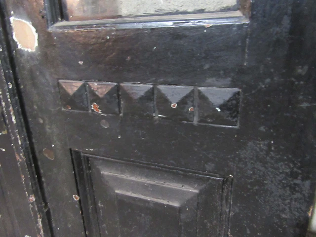 ~ Antique Walnut Double Entrance French Doors ~ 44 X 86 ~ Architectural Salvage 4