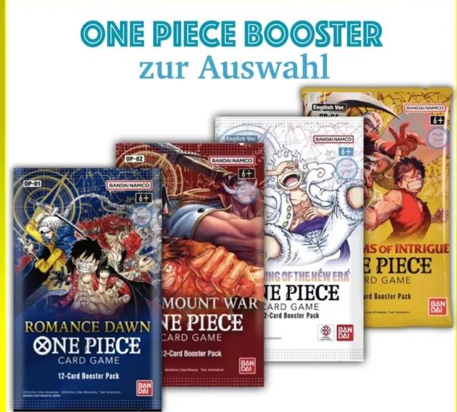 One Piece Card Game BOOSTER OP-01 OP-02 OP-03 OP-04 OP-05 OP-06 zur Auswahl
