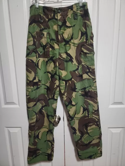 Vintage British DPM 68 Camouflage Trousers Army Surplus Size 33x30