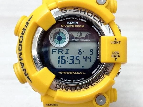 CASIO G-SHOCK FROGMAN GF-8250 Yellow Digital Divers 200M Used watch