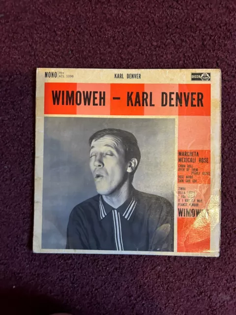 Karl Denver - Wimoweh  VINYL 12" LP  Decca Ace of Clubs ACL 1098