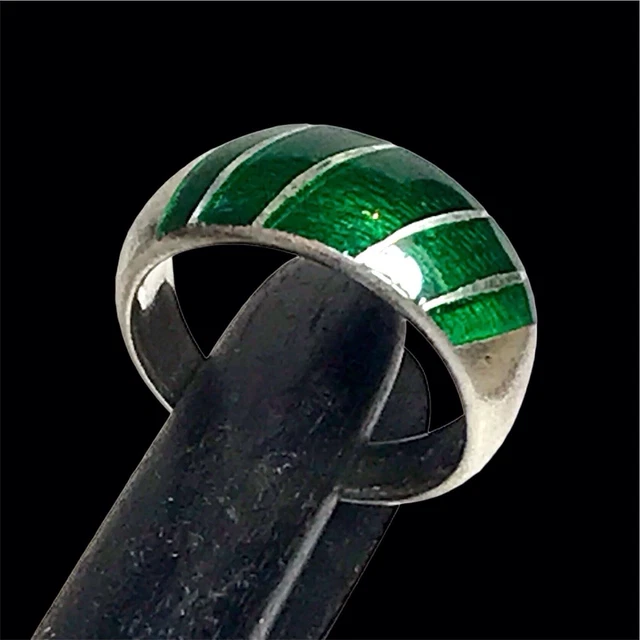 Bague Chevalière En émail Finift - Taille Réglable - Plaqué Argent - Neuf