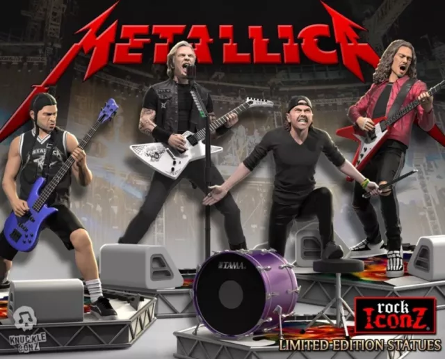 Metallica Hardwired to Self-Destruct Rock Iconz 1/9th Scale Statue Set of 4  OE