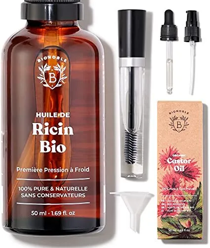 Huile de ricin bio pressée à froid comme huile capillaire 100 ml - pipette  incluse pour les cheveux, les cils et les sourcils : : Beauté et  Parfum