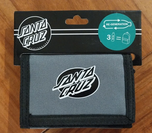 Portefeuille Santa Cruz Noir - Nylon Léger - Unisexe - Parfait Pour Le Skate, Surf Et Tous Les Jours