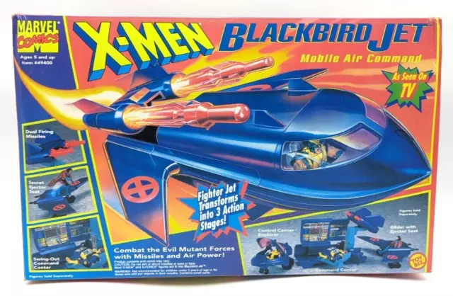 Vintage 1994 Toy Biz Marvel X-Men Blackbird Jet Playset  Sealed New NIB