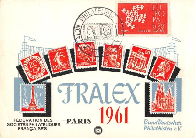 Card Maximum FDC France Fralex Europa 1961 Paris