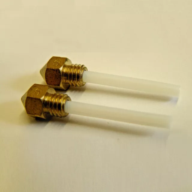 Extruder Tube Ptfe For 3D Printer 0.4mm Mk7/8 With The Spare Ctc Nozzle 2pcs