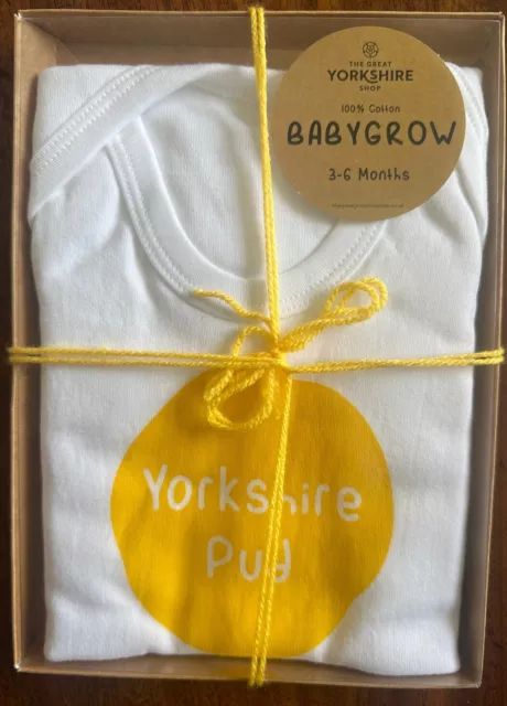 The Great Yorkshire Shop Yorkshire Pudding Baby Grow 3-6 Months New