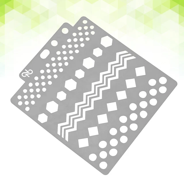 Stencil Cerchi Per Disegno Tecnico NHQ - 2 Pezzi Con 36 Cerchi Da 1 A 36mm | Perfecto Per Ufficio E Scuola - Foto 3