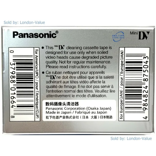 Panasonic Mini DV DVC Head Cleaner Tape for all brands of Mini DV Camcorder 2