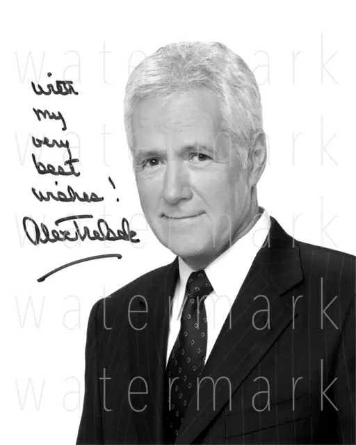 Alex Trebek Jeopardy signed 8X10 photo picture poster autograph RP