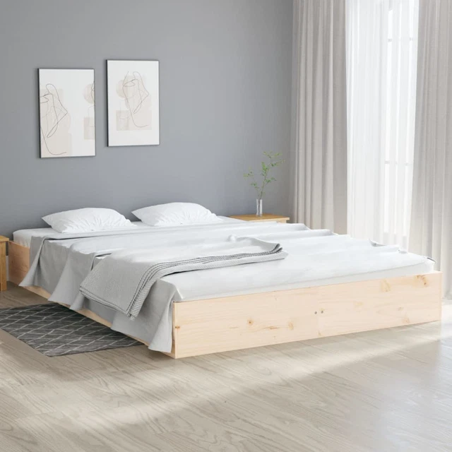 SUFRK BED FRAME Solid Wood 140x200 Double Bed Frame Platform Bed V1W4 sufrk-bed-frame-solid-wood-140x200-double-bed-frame-platform-bed-v1w4