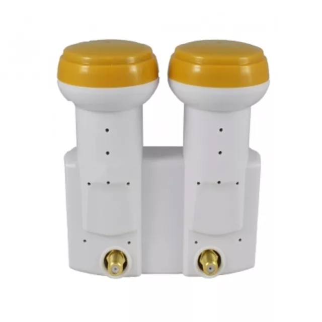 LNB Monobloc Twin 0,1 DB Golden Media FULL HD 4K READY ASTRA/HOTBIRD Double tête