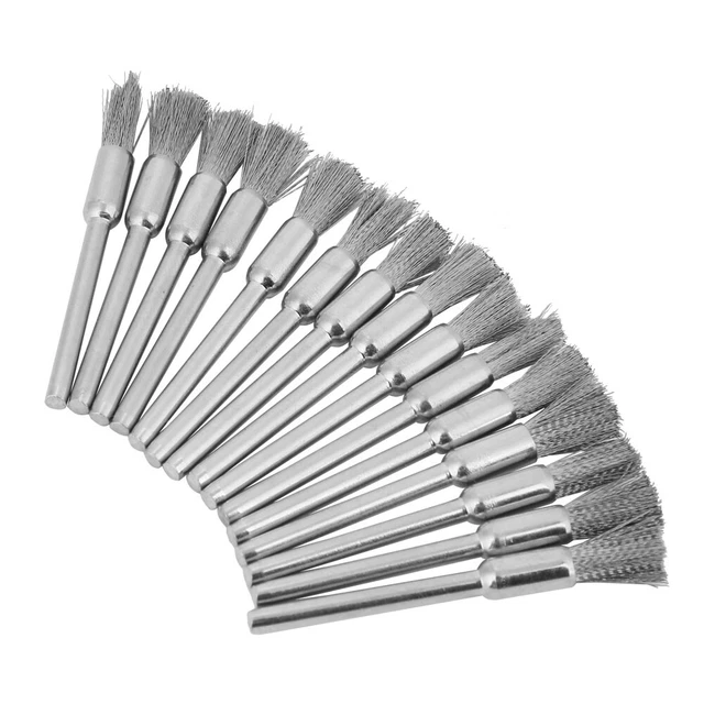 15PCS Mini Steel Wire Brush Polishing Wheel For Grinder Tool