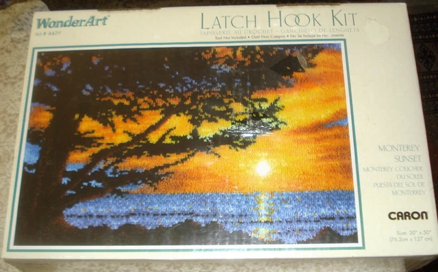 Kit de gancho de pestillo WonderArt MONTEREY PUESTA DE SOL - 30 x 50 - nuevo y sin abrir