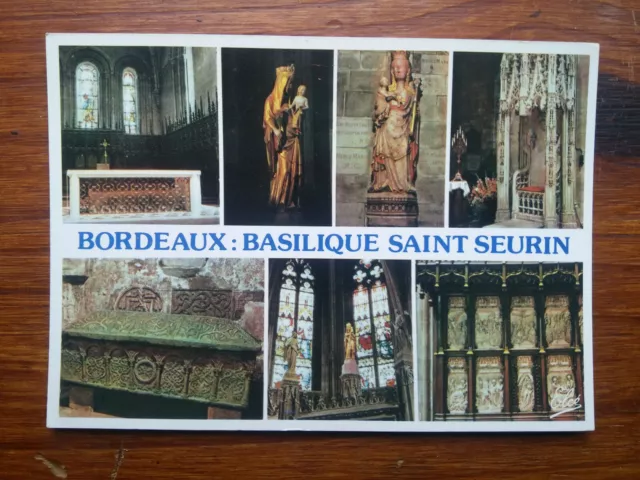 BORDEAUX BASILIQUE SAINT SEURIN Multivues   postcard