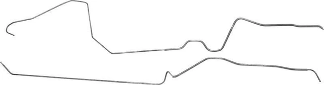 1970-73 Camaro; Front to Rear Fuel Return Line Set; V8 Engines; 1/4"; 2 Piece