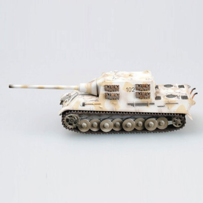 WWII Germany Jagdtiger Porsche snow camouflage tank 1/72 no diecast Easy Model