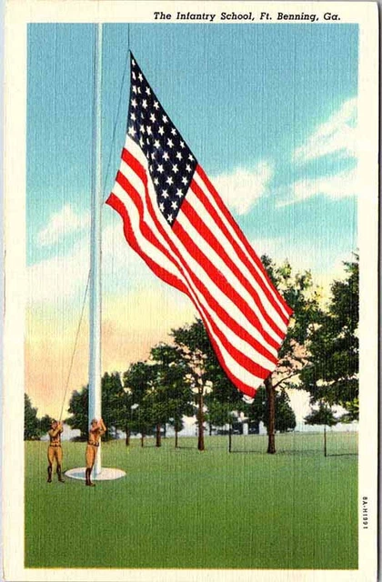 Postcard MILITARY SCENE Fort Benning Georgia GA AM7687