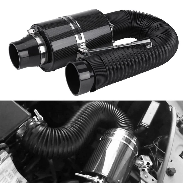 Kit Tuyau Admission Air Sport 76mm Alliage Aluminium - Filtre à Air Universel Voiture