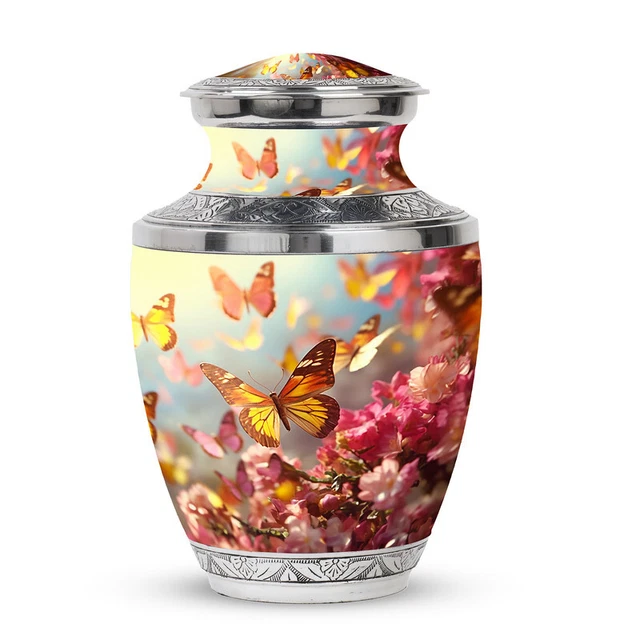 Urns For Human Ashes Adult Female Mom Butterflies Fly (3 Inch) Pack Of 1