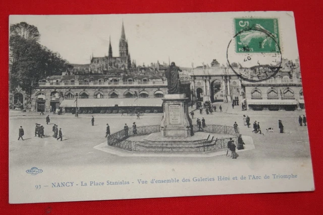Nancy Place Stanislas Vue D'ensemble Galeries Here Arc De Triomphe 1913 Lorraine