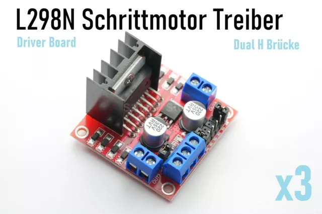 L298N Motortreiber Endstufe Schrittmotor Dual H Brücke Driver Modul Arduino Pi