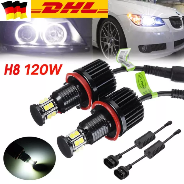 120W H8 LED Angel Eyes Ringe Standlicht Für BMW E92 E82 E90 E91 E93 E60 E89 DE