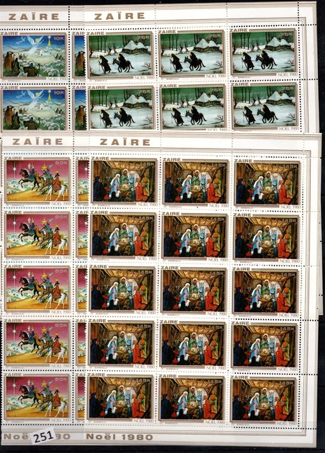 /// 15X Zaire 1980 - Mnh - Noel - Religion