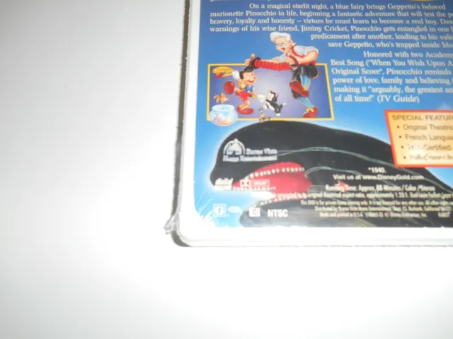 New Walt Disney PINOCCHIO Original 1999 DVD Release Gold Collection Movie OOP 3
