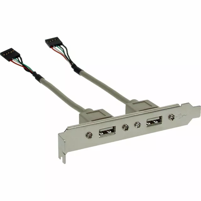 INL InLine® Staffa PCI, 2 porta USB 2.0 esterne, 2x IDC 5 pin femmina interna,