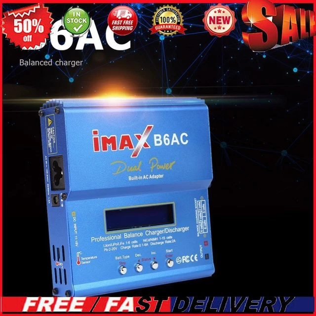 iMAX B6AC 80W Lipro NiMh Li-ion Ni-Cd Lithium Single Battery Balance Charger
