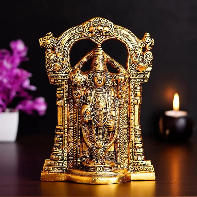 Metal Lord Tirupati Balaji Idol Statue for Home and Office| Tirupati Balaji Murt