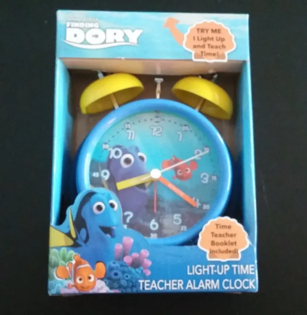 Disney*Pixar Finding Dory Light-Up Time Teacher Alarm Clock-NIP