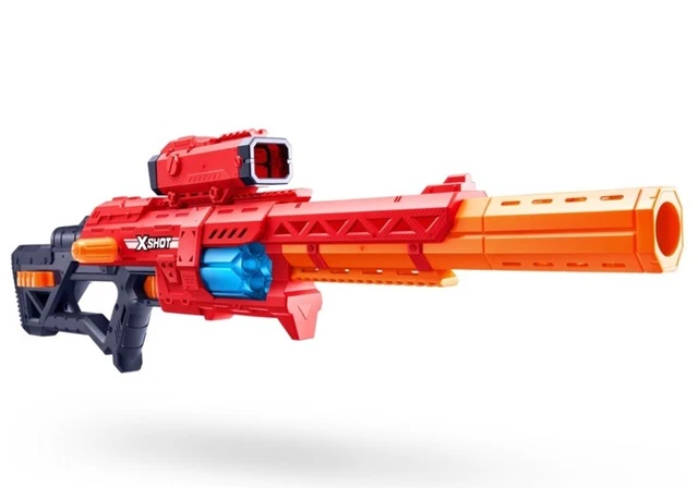 ZURU X-SHOT EXCEL Range Blaster X8, 1 Scope & 24 Foam Darts, 90L x 8.5W ...