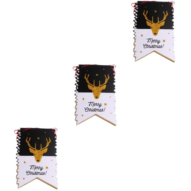 3 PCS Xmas Party Supplies Christmas Hanging Decorations Wall Hanging